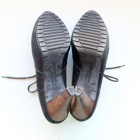 NEW Paul Green Shimmer Leather Lace Up High Heel Ankle Boots Booties Size 7.5 - Picture 7 of 16